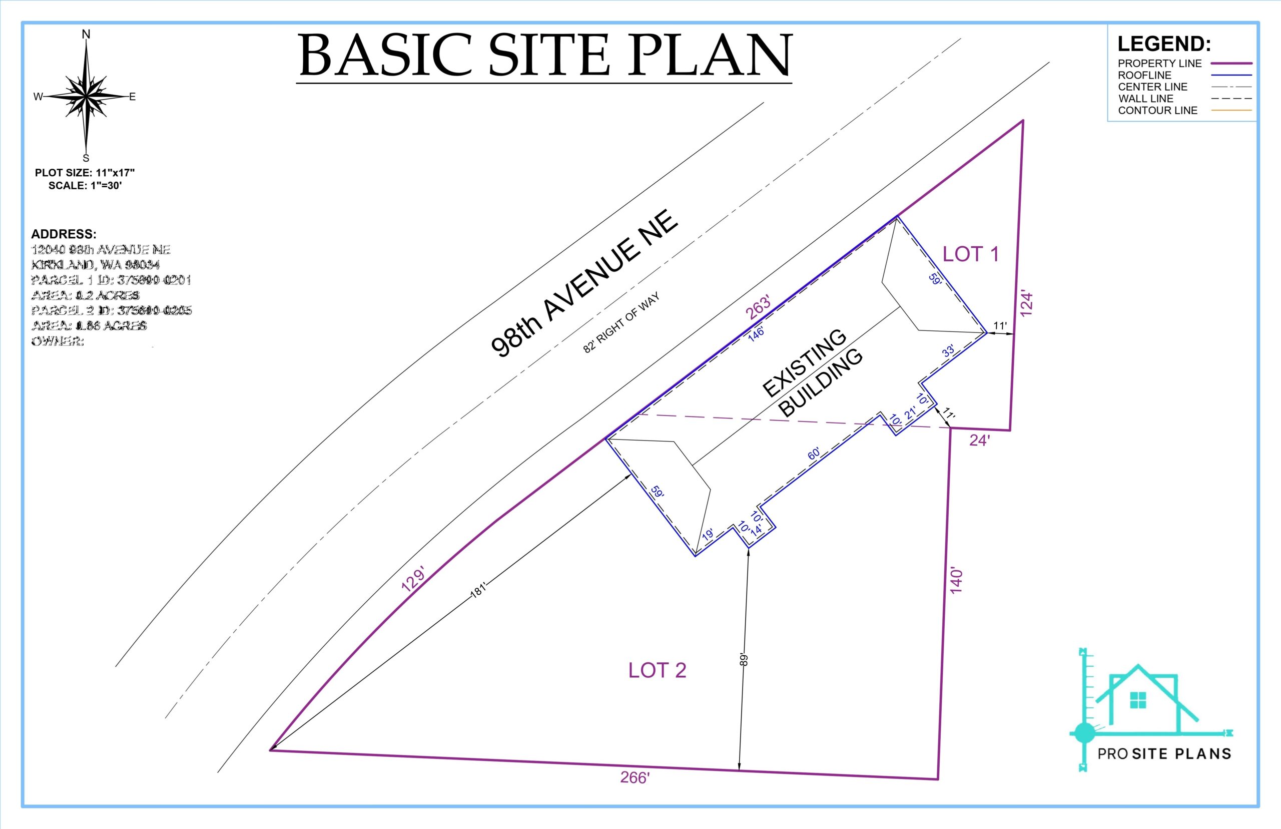BASIC 11X17 Approved Architectural Drawings in United States