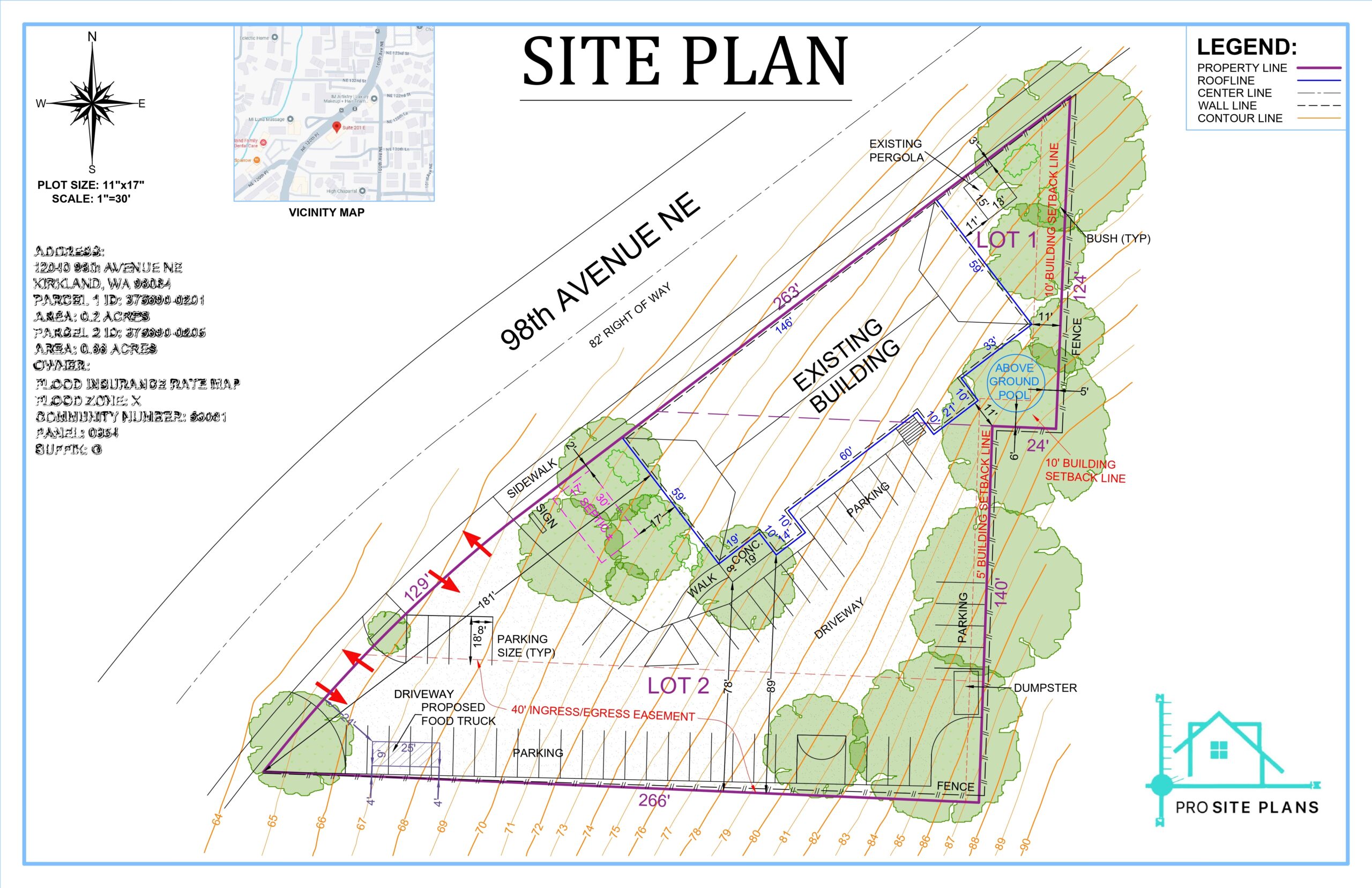 Building Construction Layout Plan - Kirkland WA Sample